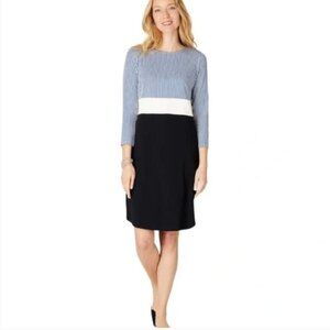 J. Jill Colorblock Striped Dress Sz M  112J